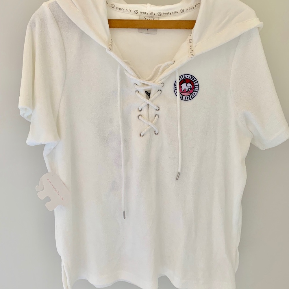 New Ivory Ella Beach/Pool Cover Up Size L